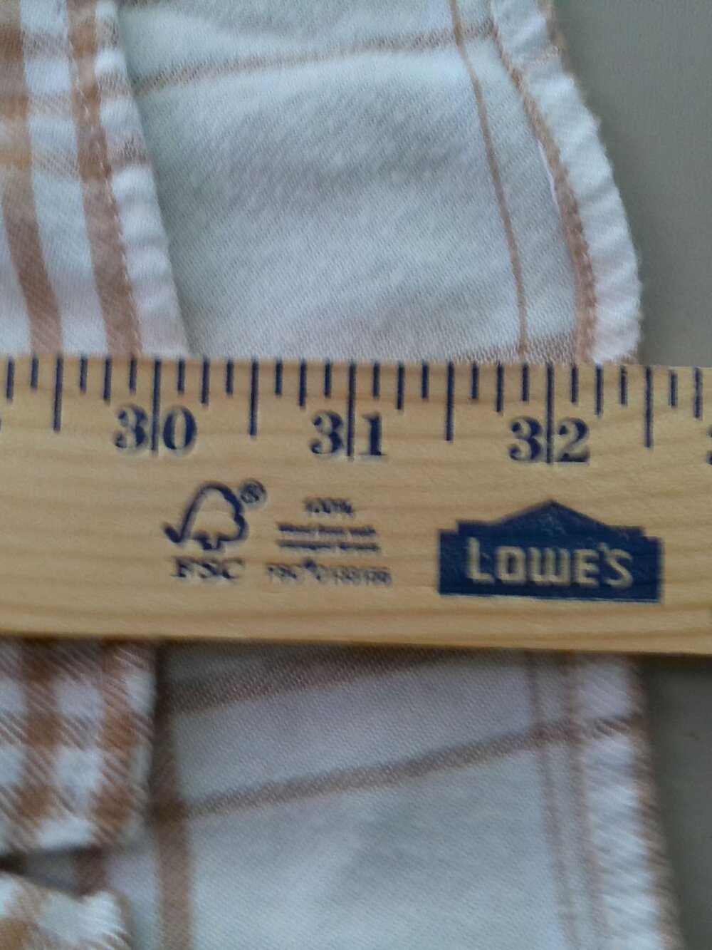 C&C CALIFORNIA Flannel Shirt Collared Button-Up White w/Tan Plaid NWOT XL - Picture 11 of 11